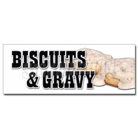 Signmission BISCUITS & GRAVY DECAL sticker sausage biscuit southern breakfast cream, D-12 Biscuits & Gravy D-12 Biscuits & Gravy